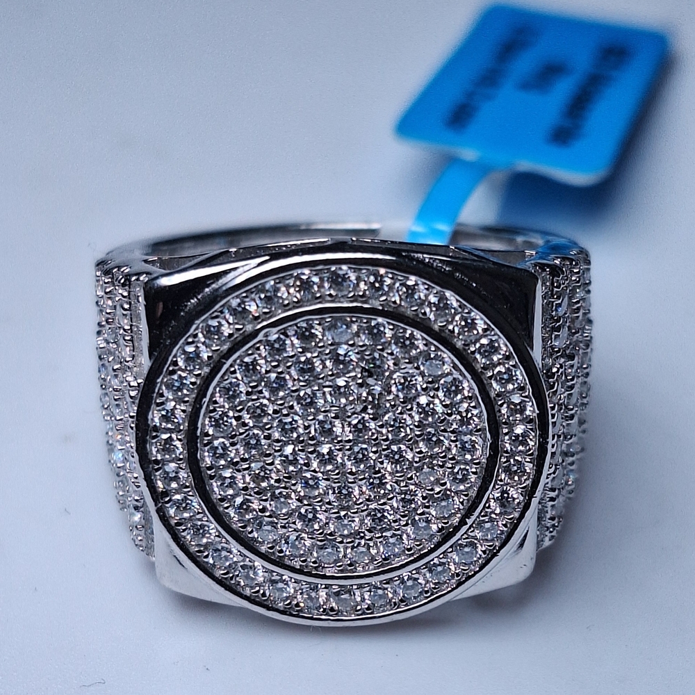 2.75ctw Icedout 925 Sterling Silver Moissanite Ring Sizes 8 And 9 Available